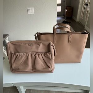 Calpak Elegant Tan Tote Bag
